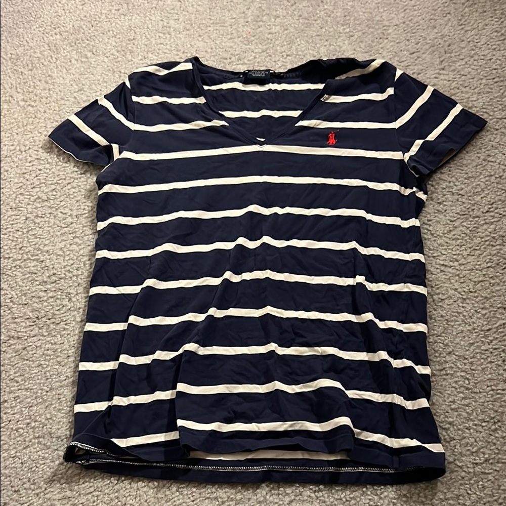 Ralph Lauren Navy Striped T-Shirt